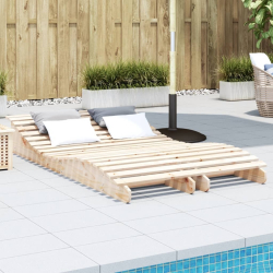 Leżaki, 2 szt., 205x60x31,5 cm, lite drewno sosnowe
