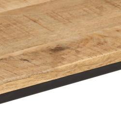 Stolik konsolowy, 90x30x75 cm, surowe drewno mango i żelazo