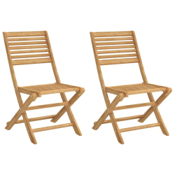 Składane krzesła ogrodowe, 2 szt., 48,5x61,5x87 cm, akacja