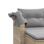2-os. sofa ogrodowa z zadaszeniem i stołkami, beżowa, rattan PE