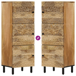 Szafka, 40x33x110 cm, lite drewno mango