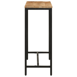 Stolik konsolowy, 110x30x75 cm, surowe drewno mango i żelazo