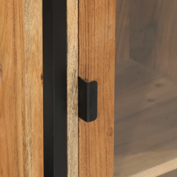 Ścienna szafka łazienkowa, 40x30x90cm, drewno akacjowe i żelazo