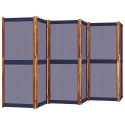 Parawan 6-panelowy, ciemnoniebieski, 420x180 cm