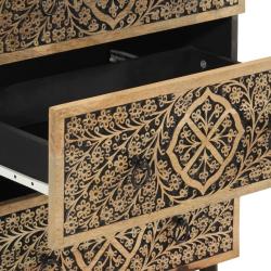 Szafki, 3 szt., 60x33x75 cm, lite drewno mango