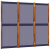 Parawan 3-panelowy, ciemnoniebieski, 210x180 cm