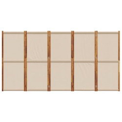 Parawan 5-panelowy, taupe, 350x180 cm
