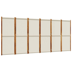 Parawan 6-panelowy, jasnoszary, 420x180 cm