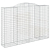Kosze gabionowe, 9 szt, 300x50x200/220 cm, galwanizowane żelazo