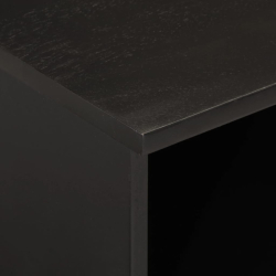 Szafka pod telewizor, czarna, 100x33x46 cm, lite drewno mango