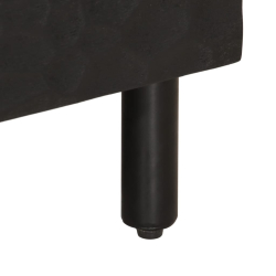 Szafka pod telewizor, czarna, 100x33x46 cm, lite drewno mango