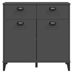 Szafka VIKEN, antracytowa, 80x40x80 cm, lite drewno sosnowe