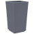 Donice ogrodowe, 2 szt., szare, 32,5x32,5x57, PP