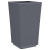 Donice ogrodowe, 2 szt., szare, 32,5x32,5x57, PP