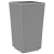 Donice ogrodowe, 4 szt., jasnoszare, 32,5x32,5x57, PP
