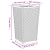 Donice ogrodowe, 4 szt., jasnoszare, 32,5x32,5x57, PP