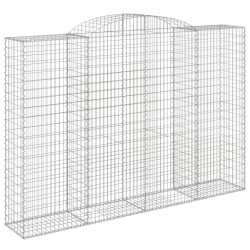 Kosze gabionowe, 11 szt, 300x50x200/220cm, galwanizowane żelazo