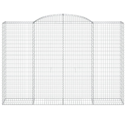 Kosze gabionowe, 11 szt, 300x50x200/220cm, galwanizowane żelazo
