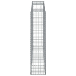 Kosze gabionowe, 11 szt, 300x50x200/220cm, galwanizowane żelazo