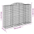 Kosze gabionowe, 11 szt, 300x50x200/220cm, galwanizowane żelazo