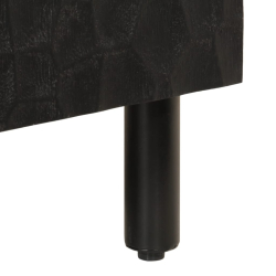 Szafka pod telewizor, czarna, 105x33x46 cm, lite drewno mango