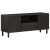 Szafka pod telewizor, czarna, 105x33x46 cm, lite drewno mango