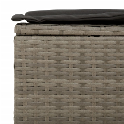 3-osobowa sofa ogrodowa z poduszkami, szara, polirattan