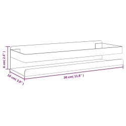Półka prysznicowa, czarny mat, 30x10x6 cm, stal nierdzewna 304