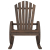 Krzesła bujane Adirondack, 2 szt., lite drewno jodłowe