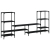 Szafka pod TV, czarna, 206,5x28,5x95 cm