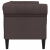 Sofa Chesterfield, dwuosobowa, ciemnobrązowa, obita tkaniną