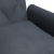 2-os. kanapa rozkładana z poduszkami i podnóżkiem, ciemnoszara