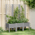 Donica ogrodowa z kratką, jasnoszara, 120x40x142 cm, PP