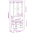 Kredens VIKEN, antracytowy, 80x40x200 cm, lite drewno sosnowe
