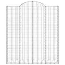 Kosze gabionowe, 14 szt, 200x50x220/240cm, galwanizowane żelazo