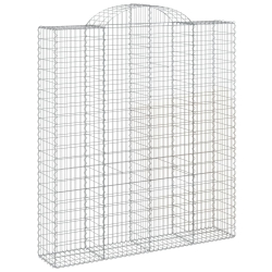Kosze gabionowe, 15 szt, 200x50x220/240cm, galwanizowane żelazo