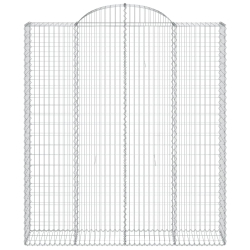 Kosze gabionowe, 15 szt, 200x50x220/240cm, galwanizowane żelazo