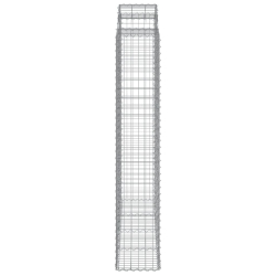 Kosze gabionowe, 15 szt, 200x50x220/240cm, galwanizowane żelazo