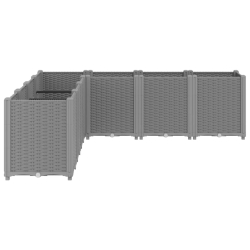 Donica ogrodowa, jasnoszara, 160x160x53 cm, PP