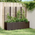 Donica ogrodowa z kratką, brązowa, 160x40x140 cm, PP