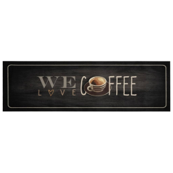 Dywanik kuchenny z napisem Coffee, 45x150 cm, aksamitny