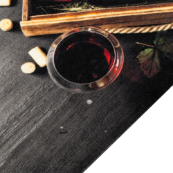 Dywanik kuchenny z motywem wina, 45x150 cm, aksamitny