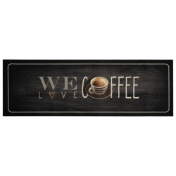 Dywanik kuchenny z napisem Coffee, 60x180 cm, aksamitny