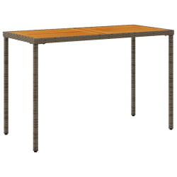 Stół ogrodowy z akacjowym blatem, szary, 115x54x74 cm