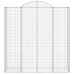 Kosze gabionowe, 11 szt, 200x50x200/220cm, galwanizowane żelazo