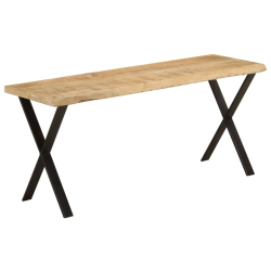 Ławka z naturalną krawędzią drewna, 105 cm, lite drewno mango