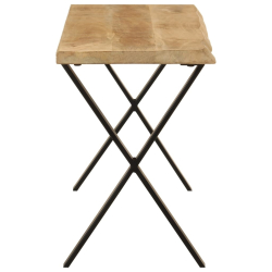 Ławka z naturalną krawędzią drewna, 105 cm, lite drewno mango
