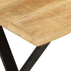 Ławka z naturalną krawędzią drewna, 105 cm, lite drewno mango