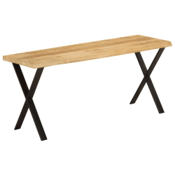 Ławka z naturalną krawędzią drewna, 105 cm, lite drewno mango