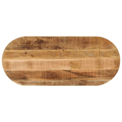 Blat stołu, 140x50x2,5 cm, owalny, lite surowe drewno mango